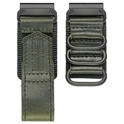 Hemsut Leather Quickfit Garmin Watch Bands Outdoor Loop Straps 20mm 22mm 26mm For Fenix 7 7X Solar Forerunner Vivoactive