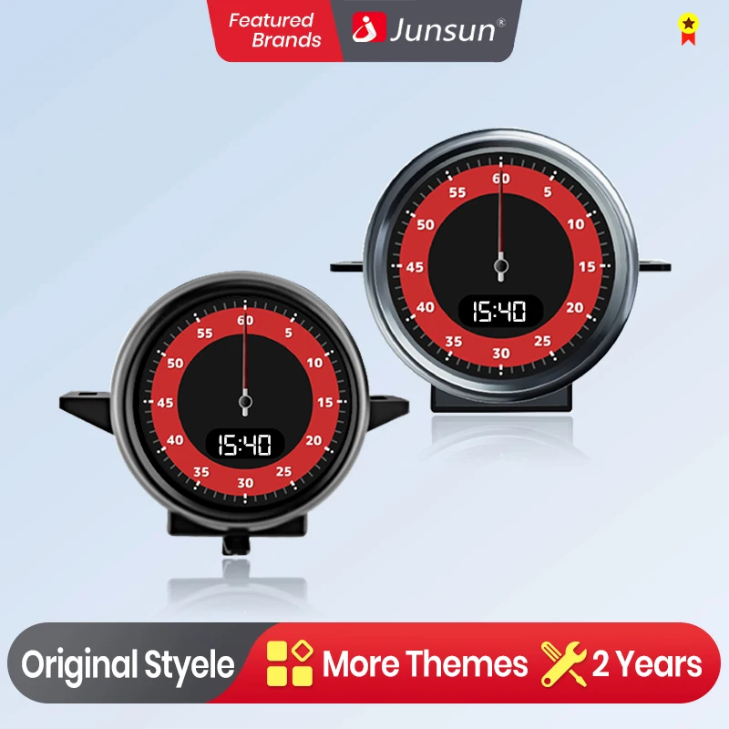 Junsun Car Dashboard Stopwatch Decoration Clock Compass Modification Accessories For Porsche Cayenne 2010-2023 Center Electronic