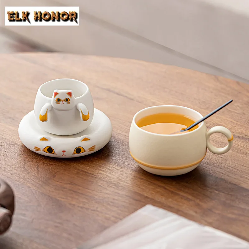 

240ml Creative Cute Panda Filter Tea Separator Cup Ancient Tea Mug with Infuser Tea Maker Office Water Cup Teaware Decoration