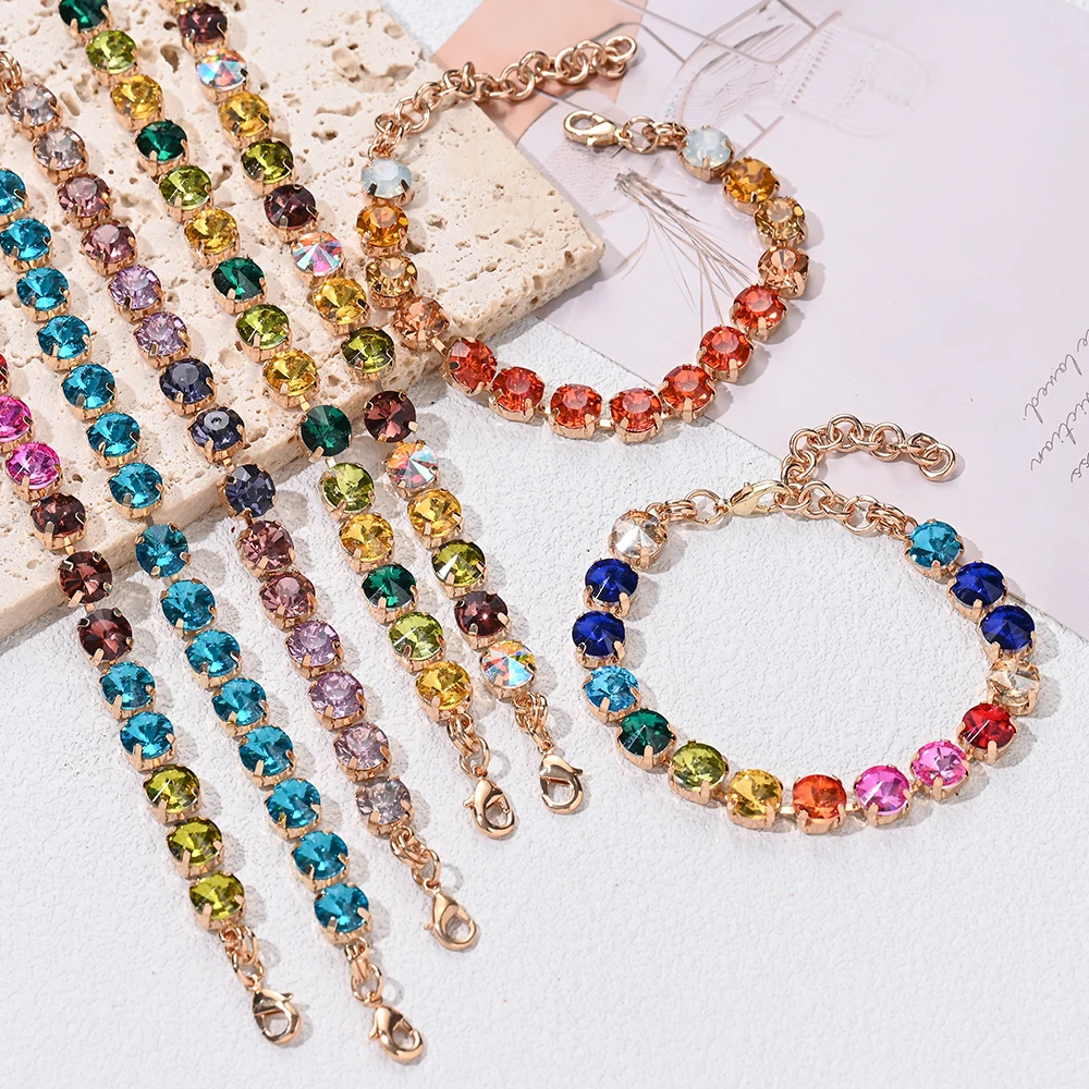Luxury Rhinestone Bracelet for Women Trendy Vintage Bangles Party Festival  Wedding Daily Jewelry Accessories Best Gifts