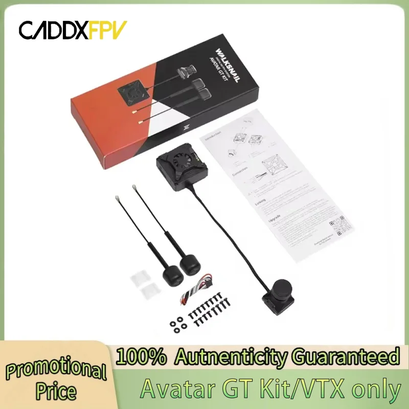 

Caddx Walksnail Avatar GT KIT 1080P 100fps Max 2W VTX Gyroflow Dual Antennas Night Vision Starvis II Sensor Long Range