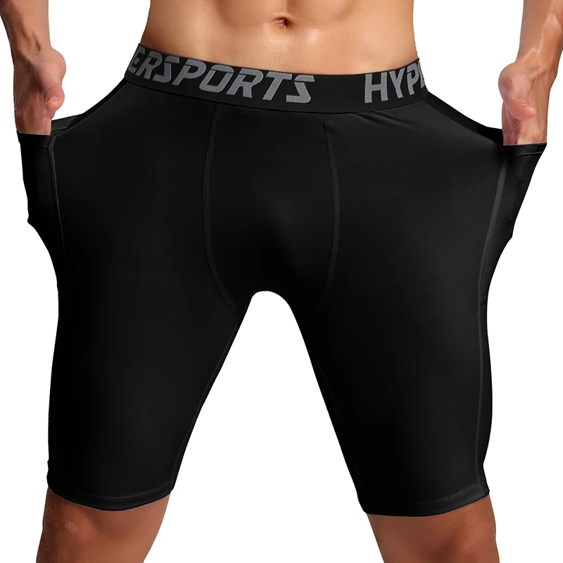 Men Running Short  Quick Dry Leggings Mens Compression Tights Gym Fitness Sport Shorts Male Trunks