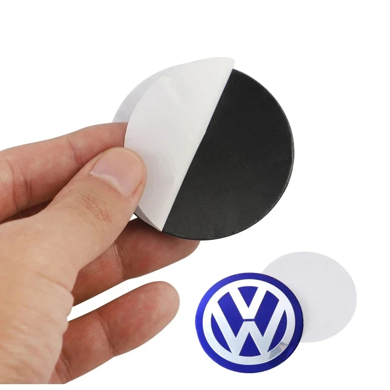 4Pcs 56mm Aluminum Emblem Car Wheel Center Hub Caps Sticker For VW Scirocco Polo T5 Passat b6 Golf mk5 Tiguan Jetta CC Beetle GT