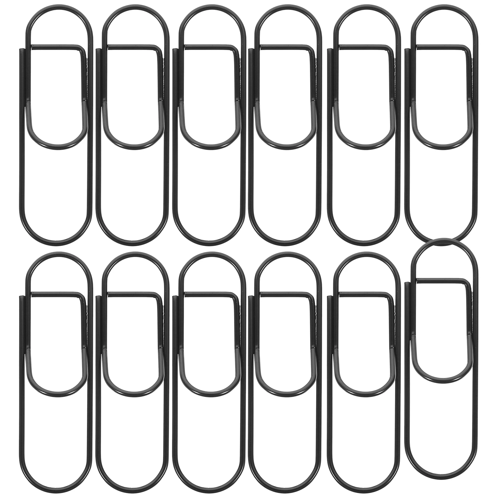 

Stainless Steel Ballpoint Pen Holder Clips Small Paper Folder Black Office Decorative Sheet File Penclips Creative Shaped