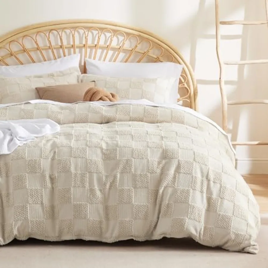 

Пододеяльник в стиле бохо (без наполнителя/одеяла) - Уютный пододеяльник для всех сезонов, мягкий, в стиле шебби-шик, бохо-постельное белье (бежевый)