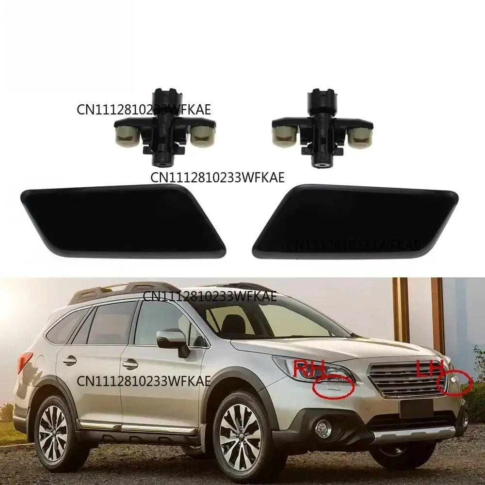 For SUBARU OUTBACK 2015 2016 2017 20018 Front Headlight Washer Nozzle Cover Headlamp Water Spray Jet Cap