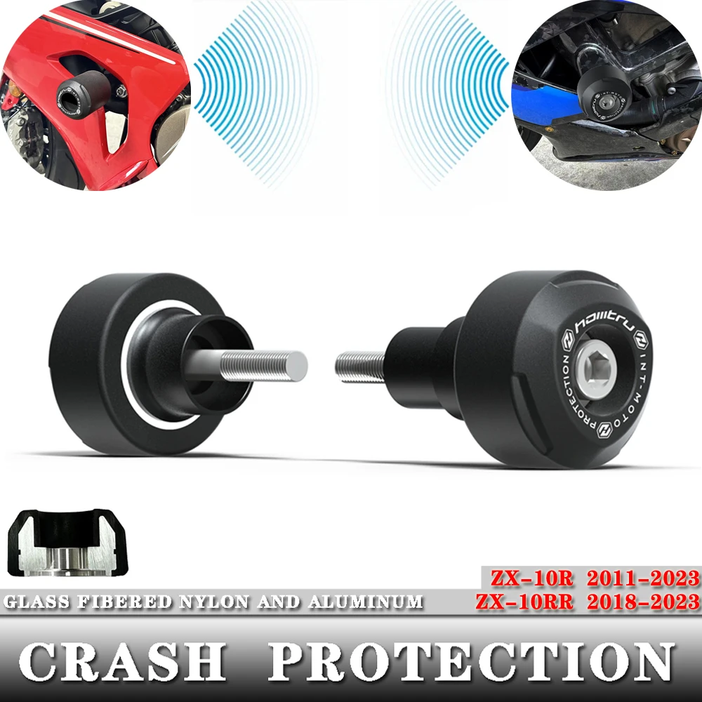 

For Kawasaki Ninja ninja zx-10r ZX-10R 2011-2025 / ZX-10RR 2011-2023 motorcycle Crash Protection Bobbins Aluminum + nylon