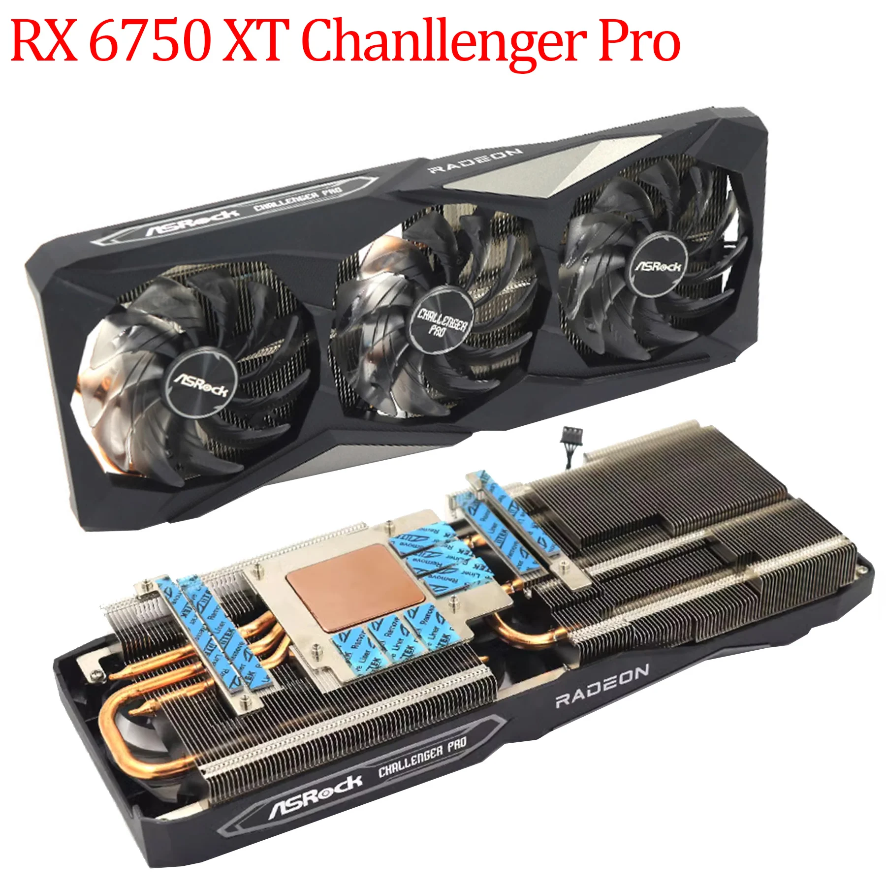 Original RX6600 RX6700 RX6750 GPU Heatsink For Asrock AMD Radeon