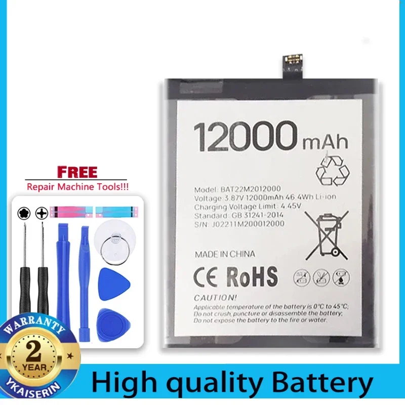 

YKaiserin 12000mAh Replacement Battery for DOOGEE S89 Pro S89Pro Mobile Phone Batteries Warranty 2 Years + Tools