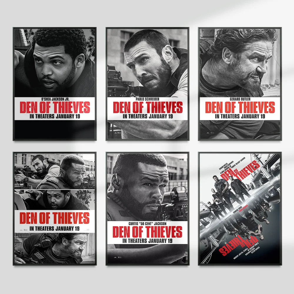 Den Of Thieves American Action Heist Film Poster Modern Movie Print Art Canvas Painting Video Room Cinema Decor Wall Picture