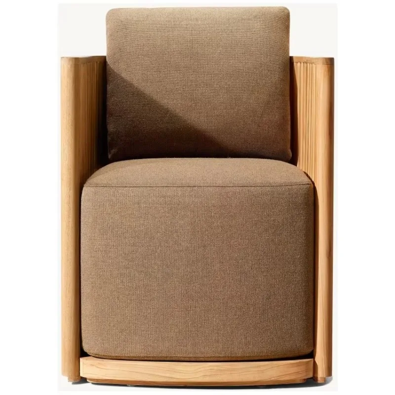 فندق بارك فناء خارجي من الخشب الصلب، أثاث شرفة من خشب الساج، أدوات مائدة بمقعد عميق