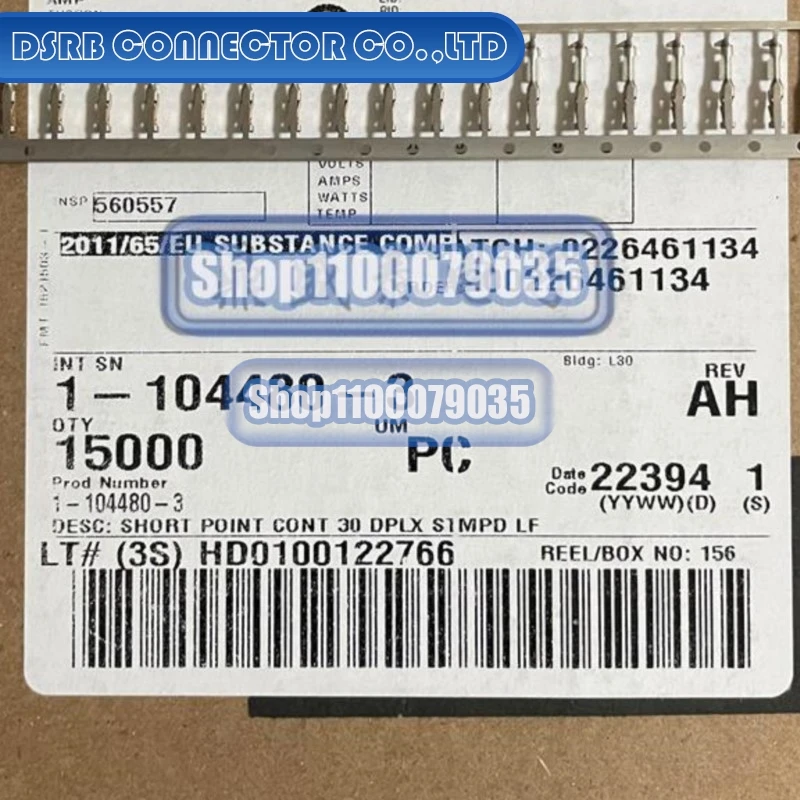 

100 шт./лот 100% новый и оригинальный 1- 104480 -3 для 22-26AWG