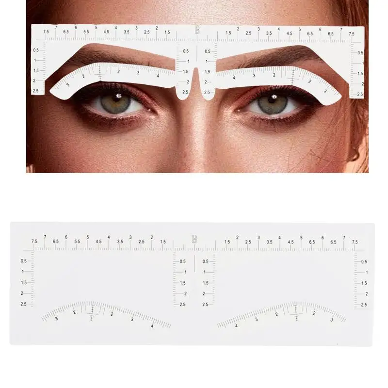 Disposable Eyebrow Ruler Sticker Adhesive Microblading Tattoo Eyebrow Measurement Tools For Permanent Makeup Supply Eyebrow Tool