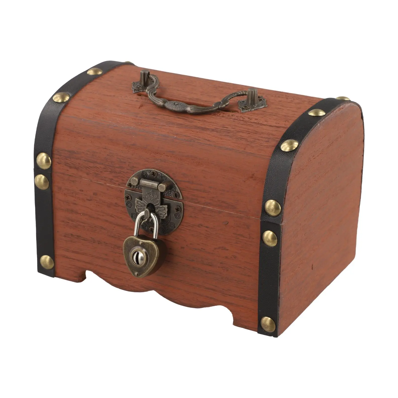 Secure Wooden Money Box with Lock and Key Elegant Piggy Bank for Saving Change and Teaching Financial Responsibility
