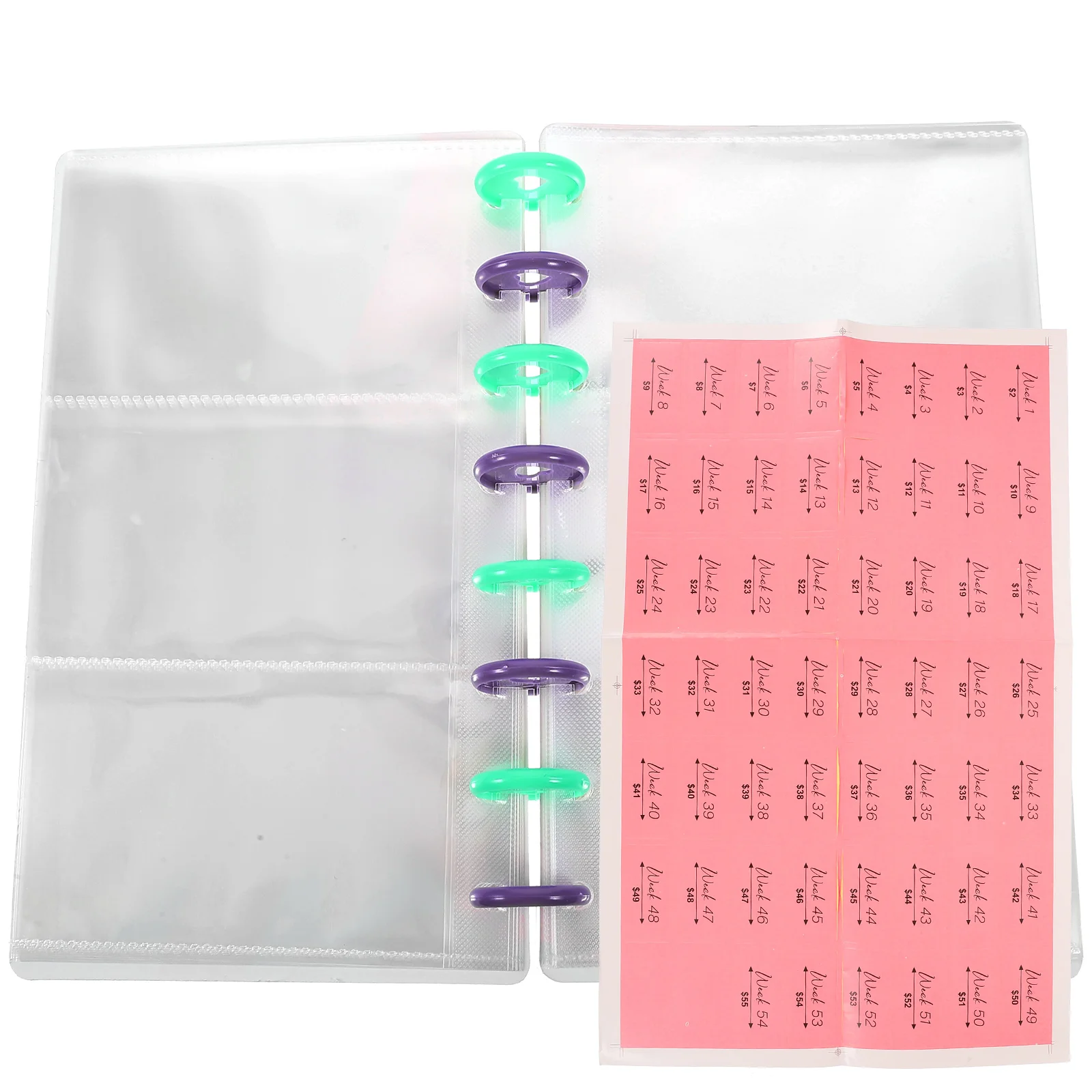 

1Set Money Organizer for Cash Budget Binder Savings Challenge Book Portable Budgeting Planner for Home Office Finance Tracking