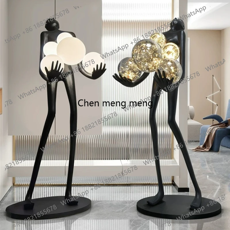 Nordic humanoid sculpture long arm ball exhibition hall ornament living room