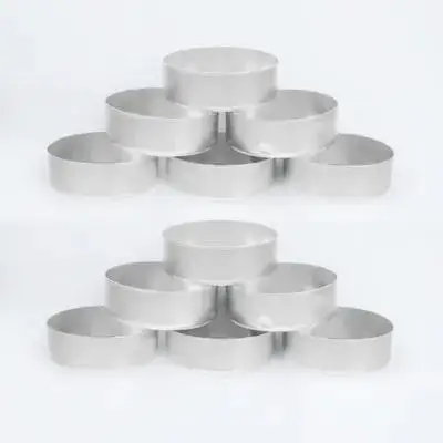 

200pcs Aluminum Tea Light Tins Silver Empty Candles Holders for DIY Scented Making Supplies Craft Kits Accessories Box