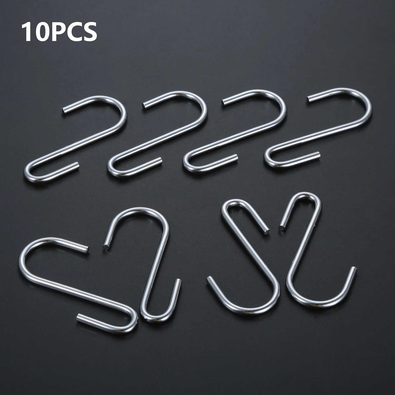 

10pcs S-shaped Design Hanging Hooks for Kitchenware Spoons Pans Pots Coffee Mugs Utensils Bags Plants Gardening Tools Clothes