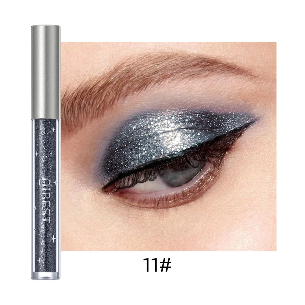 

12 Color Liquid Eyeshadow Pearlescent Glitter Eyeliner Long Lasting Waterproof Eyeshadow Quick-drying Glitter Shimmer Eye Makeup