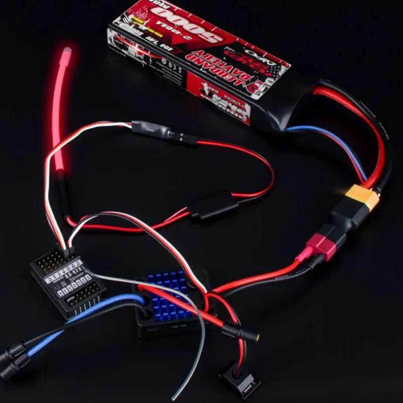 1Pcs 1/24-1/10 Scale Universal RC LED Light Controller Switch With 175mm Wire For SCX24 TRX4M TRX4 SCX10 Capra UTB18 Crawler