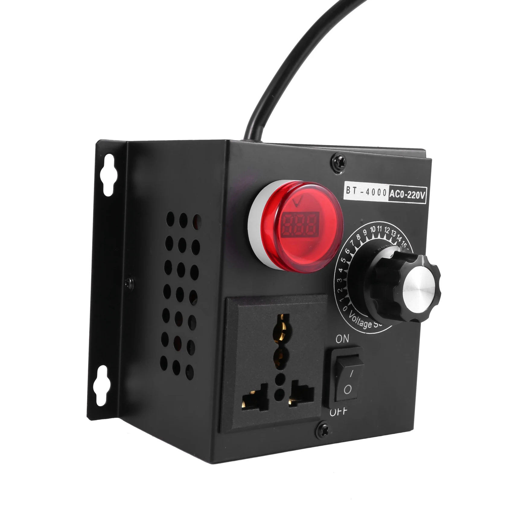 

[A64E] 2X AC220V 4000W Электронный регулятор напряжения SCR, контроллер скорости вентилятора, диммер, электрический инструмент, вилка EU