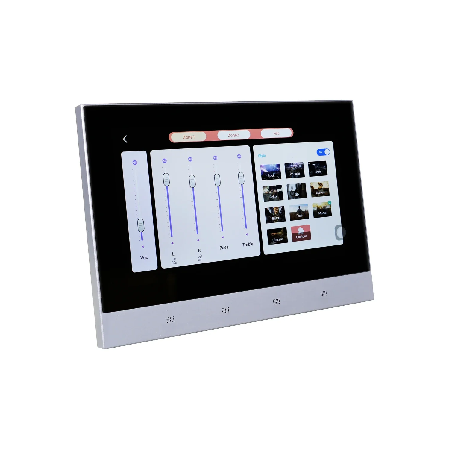 Smart Touch Amplifiers 7-Inch 8*20W Wall Amplifier (2-Zone) Home Audio