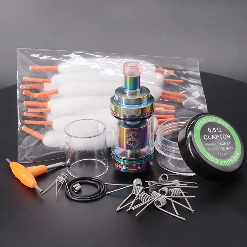 E-Physical Siren 2 GTA MTL-Atomiseurs de Vape Reflowdable Précieux, Réglage du Flux d'Air Astronomique, Mèche Facile, 2ml, 4.5ml, 22mm, 24mm