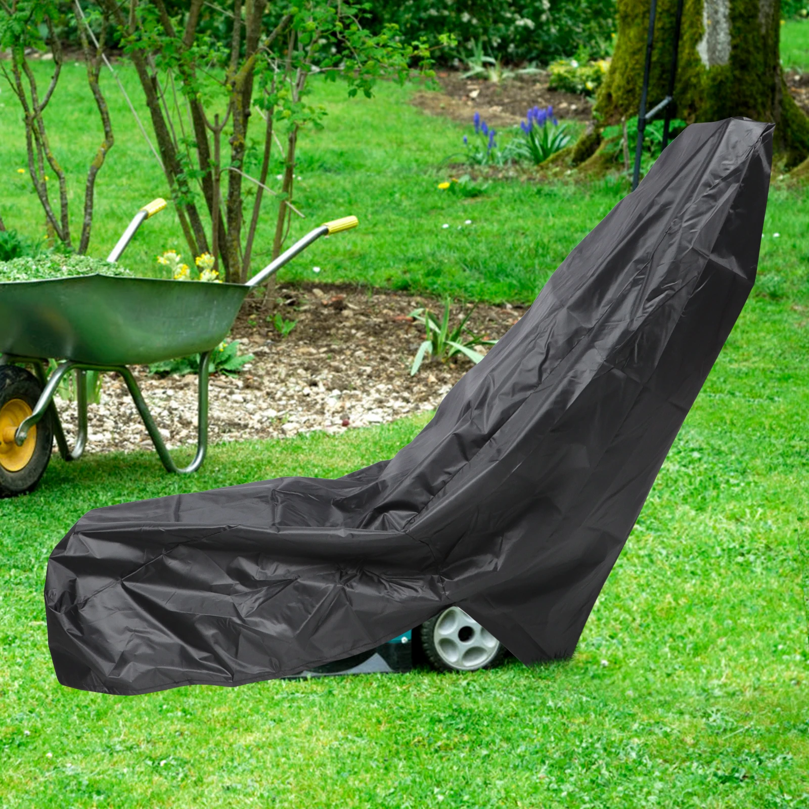 

Lawn Mower Cover Waterproof Dustproof UV Protection Heavy Duty Oxford Cloth Foldable Four Seasons Outdoor Gardening Tools
