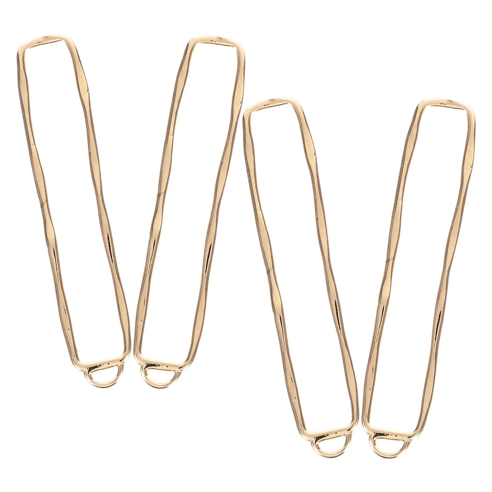 

Набор из 4 геометрических полых подвесок с позолотой, прямоугольные рамки-шармы для создания украшений своими руками: ожерелий, колье, серег из эпоксидной смолы