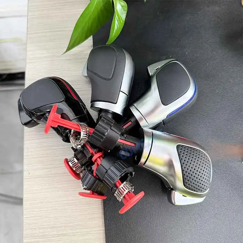 Car red/blue gear shift lever handle chrome matte version suitable for VW Golf 6 7 R GTI Passat B7 B8 CC R20 Jetta MK6 GLI