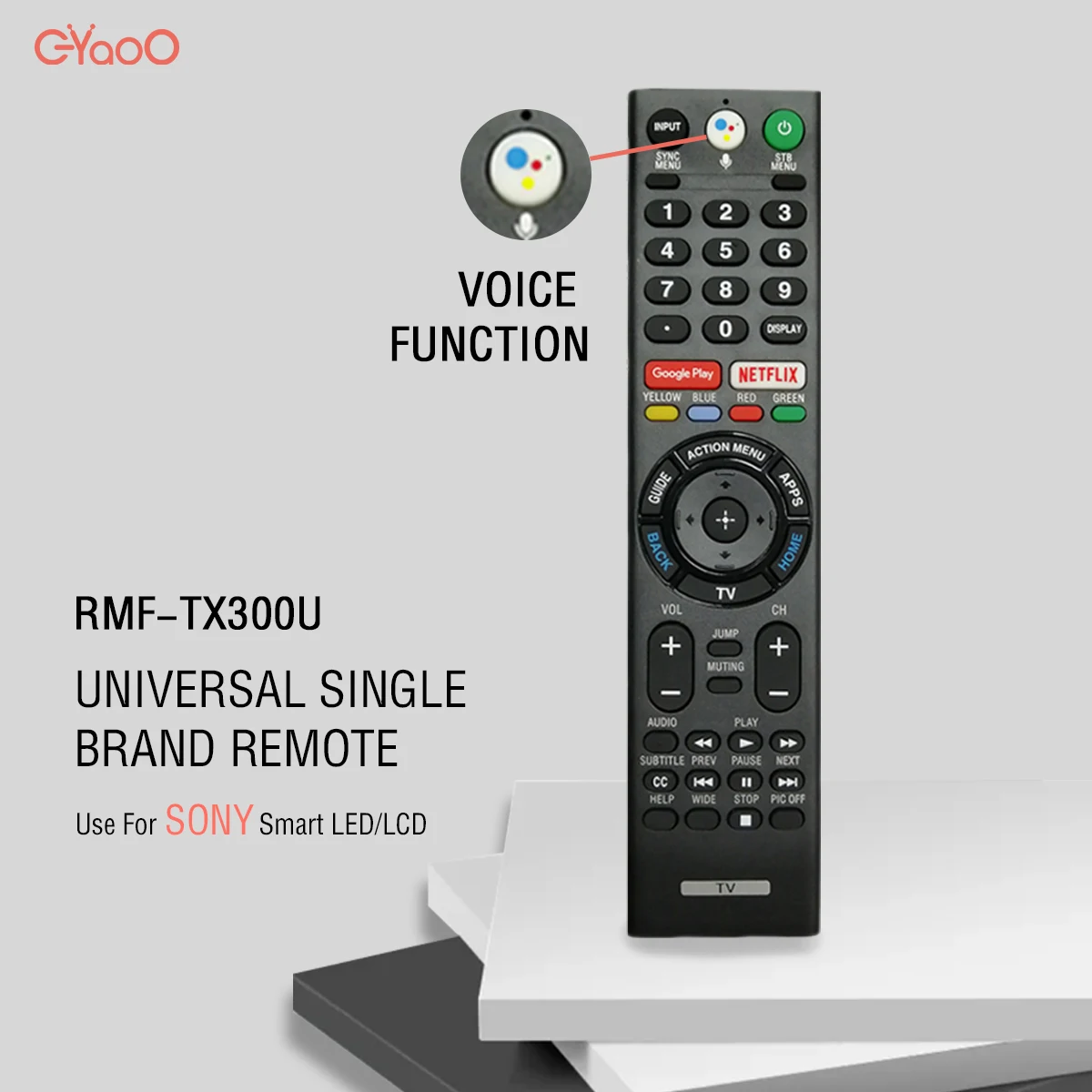 RMF-TX310E Voice Remote Control RMF-TX200P Replacement For Sony 4K Ultra HD Smart LED TV KDL-50W850C XBR-43X800E RMF-TX300E