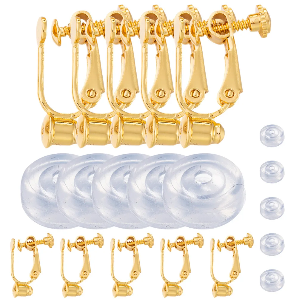 

1Set Ear Clip Converter Premium Material DIY Earring Base Clips Non-Pierced Earrings Clip on Earring Converter Safe Ear Clips