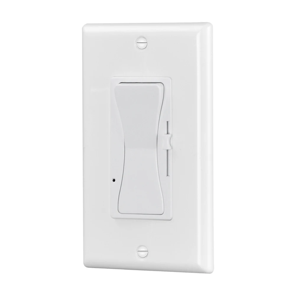 Panel Switch Dimmer Light Switch White 125V 150W 15A 3-Way Embedded For LED Rocker Switch Compatible With Bulbs