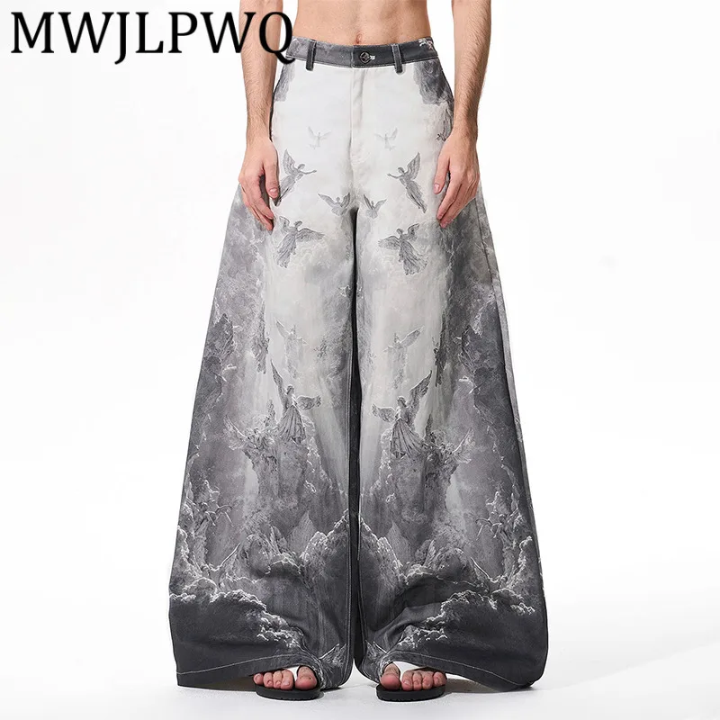 

MWJLPWQ Design 3D Printed Hiphop Jeans Men's Autumn Winter American Street Low Waist Casual Wide Leg Pants 2025 New 12311