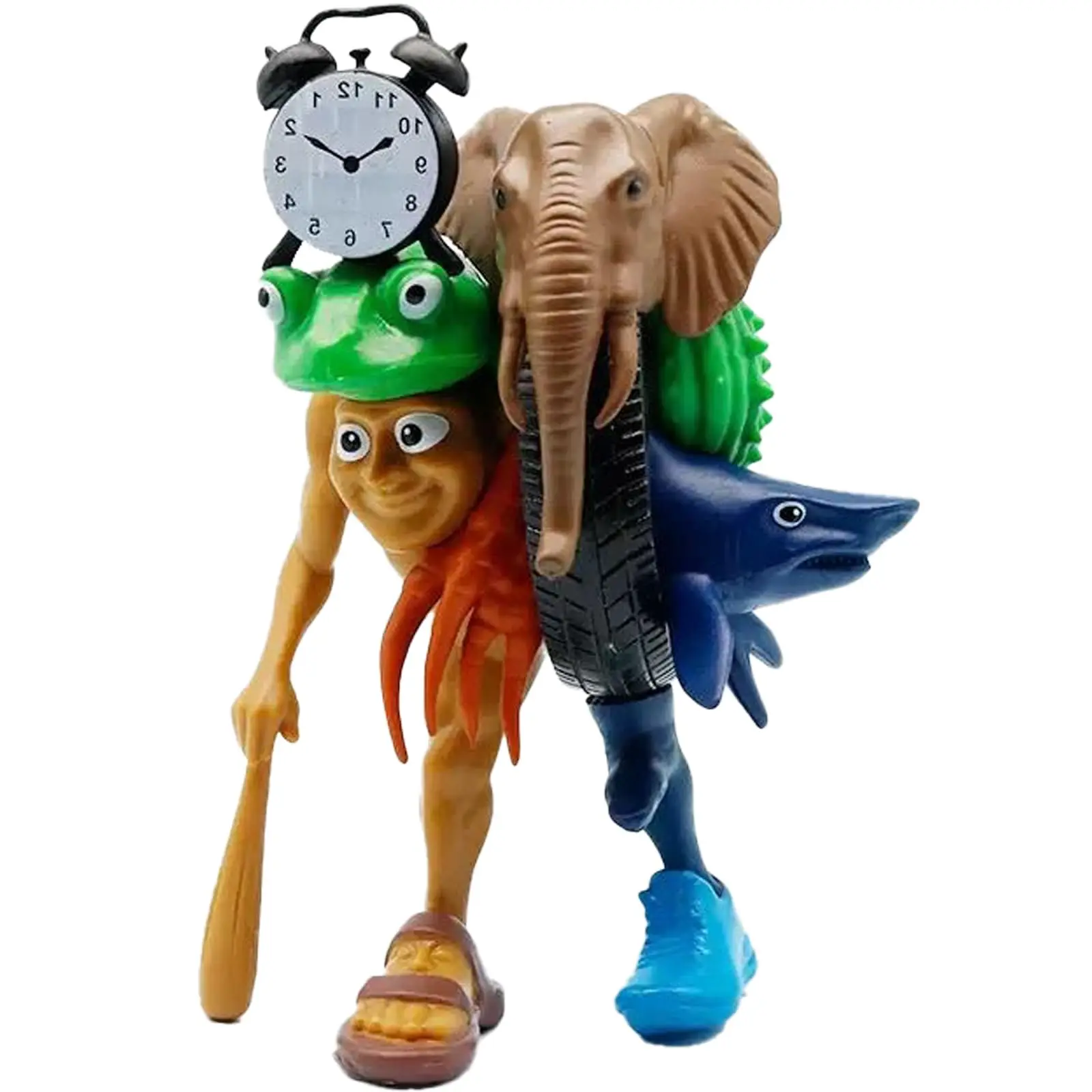 

Tralalero Tralala Tung Tung Sahur Doll Fusion Модель Съемный и многоразовый итальянский Brainrot Настольный орнамент