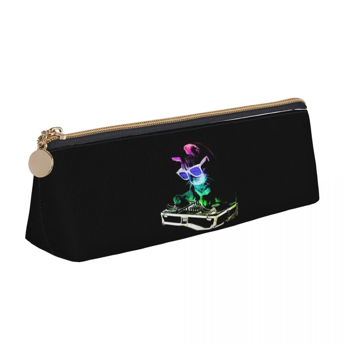 House Cat Rainbow Dj Kitty Pencil Case for Kids Gifts Large Capacity Pen Box Pencil Bag Stationery Supplies Pen Holder Bag
