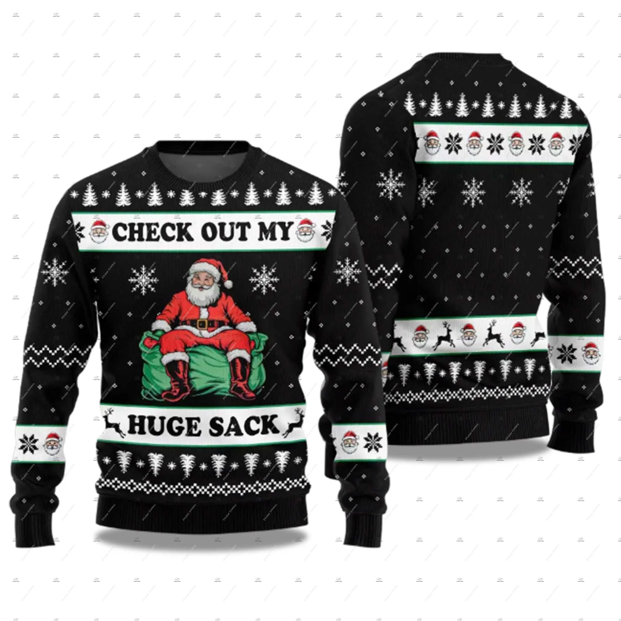 Christmas Cosplay Santa Claus Pet Anime Cartoon Skull Vintage Winter Ugly Sweater 3DPrint Harajuku Pullover Funny Long Sleeves J
