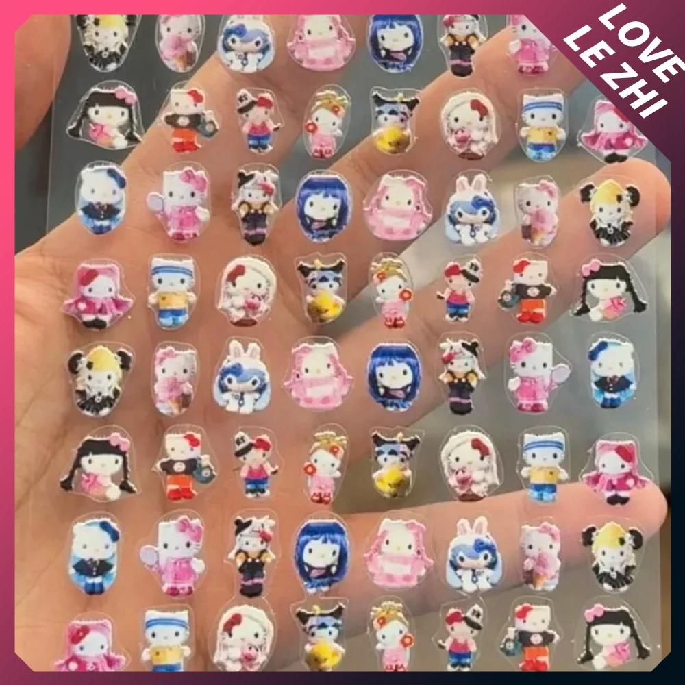 Funda de teléfono móvil para cuaderno, decoración del hogar, pegatinas de uñas Sanrioed, bricolaje, trabajo manual, Hello Kitty, Cinnamoroll,