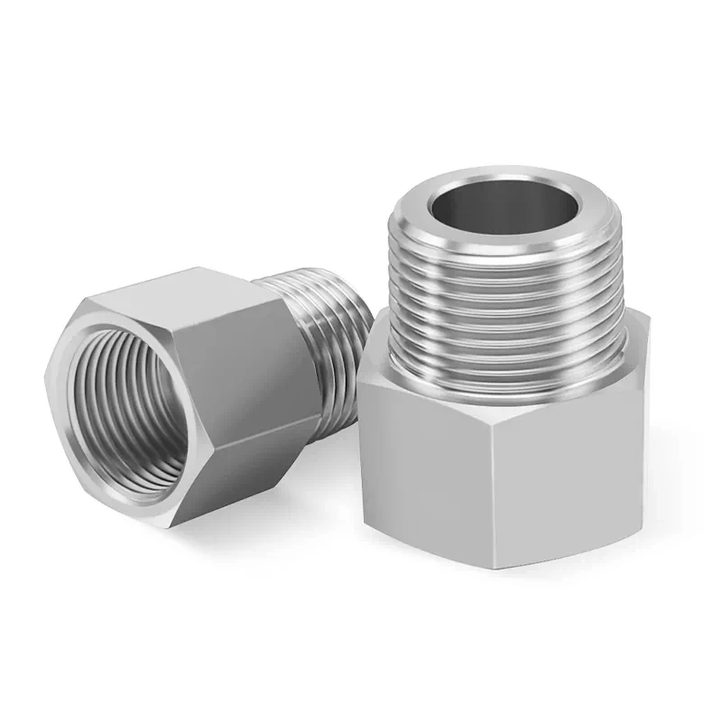 G1/8~G1 M10~M27 NPT1/4~NPT3/4 RC1/4 304 StainlessSteel Female Male Thread Pipe Fitting High Pressure Resistant Connector Adapter image 3