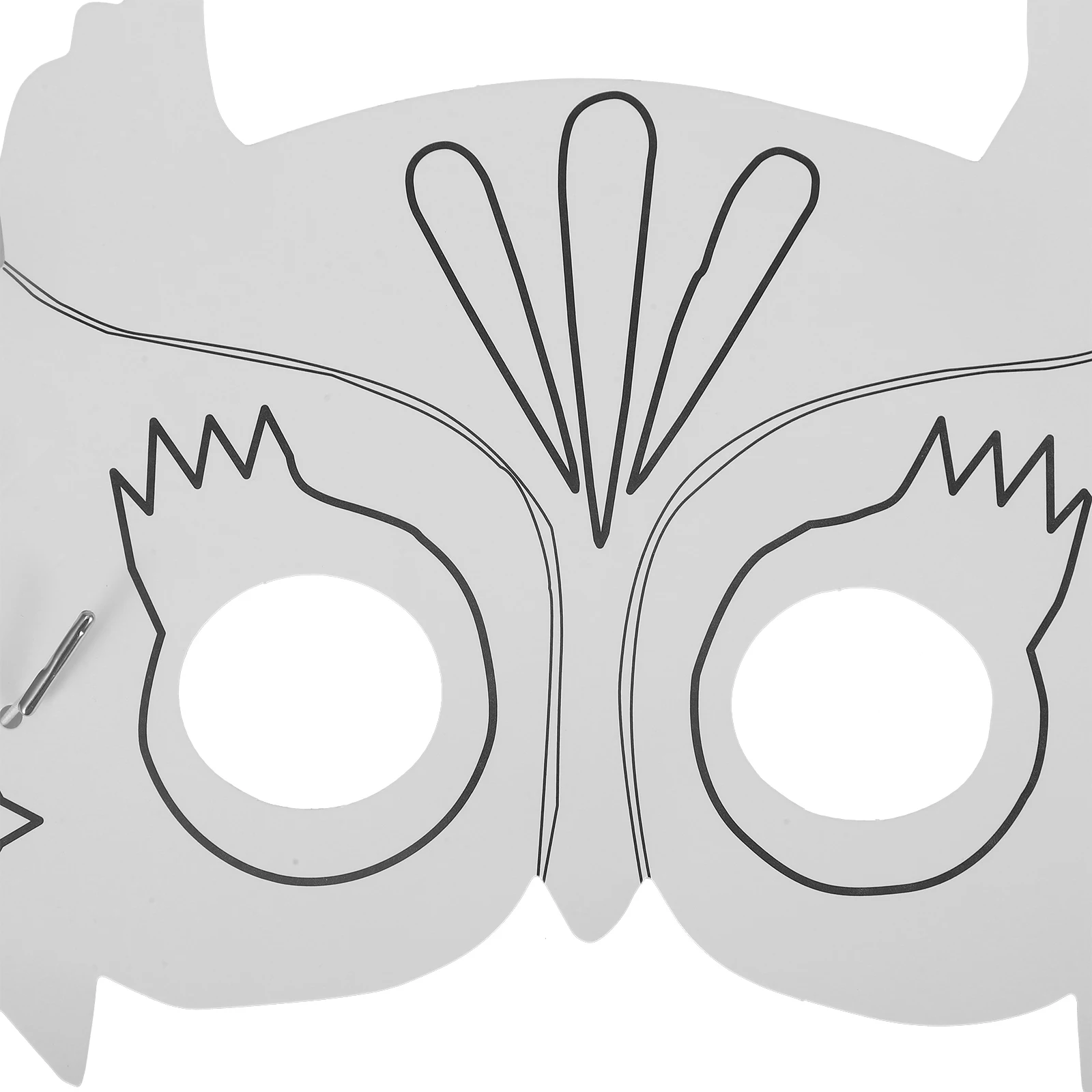 10pcs 낙서 마스크 올빼미 모양의 DIY 어린이 안전 재료 가족 활동 할로윈 눈 카니발 종이 빈