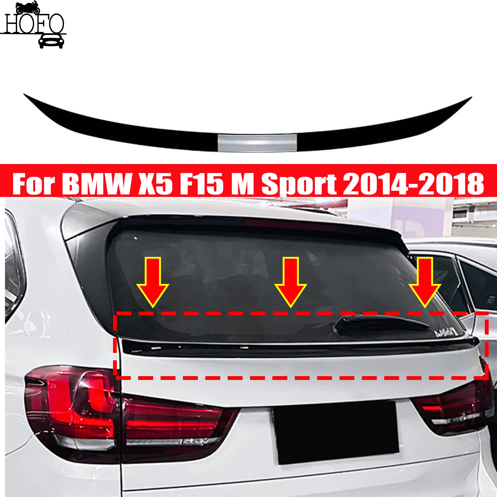 

Car Rear Trunk Spoiler Boot Wing Ducktail Lip Wing Exterior Tuning Accessories Kit For BMW X5 F15 M Sport 2014-2018