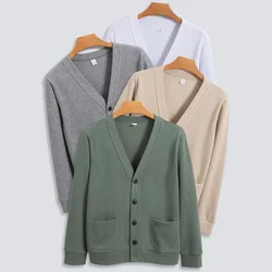 Cardigan Sweater Male Top Grade New Autum Winter Brand Fashion Knitted Men Black Korean Casual Coats Jacket Mens Loose Clothing