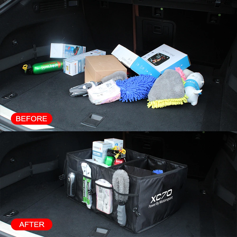 Folding Car Trunk Storage Box Auto Accessories For Volvo XC90 XC60 C30 T6 S60 C70 XC40 V40 XC70 V70 V60 V50 S80 S40 AWD V90 S90