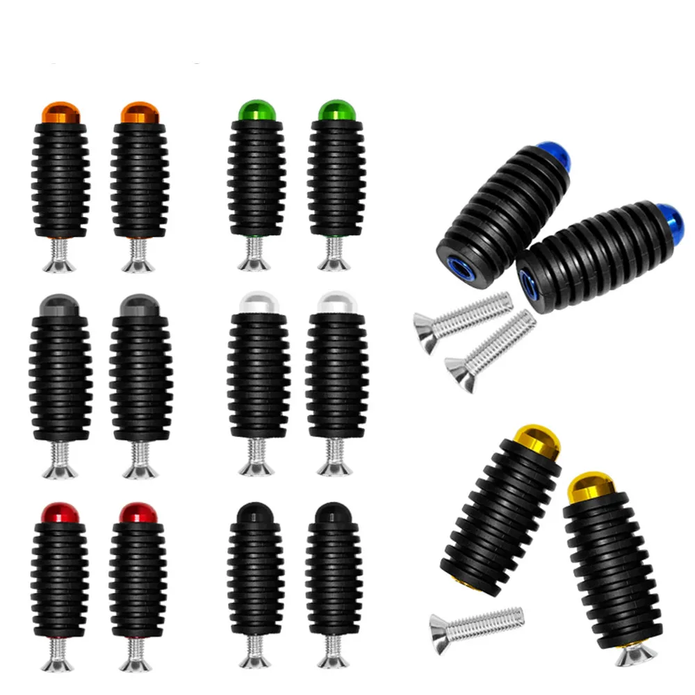 Universal Motorcycle 6mm Gear Shift Brake Lever Toe Pegs Footpeg Rearsets Footrest Touring Cafe Racer Old School