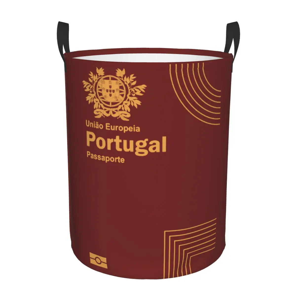 Cesta de lavandería para pasaporte de Portugal personalizada, cesto de ropa plegable para guardería, bolsa de almacenamiento de juguetes para niños