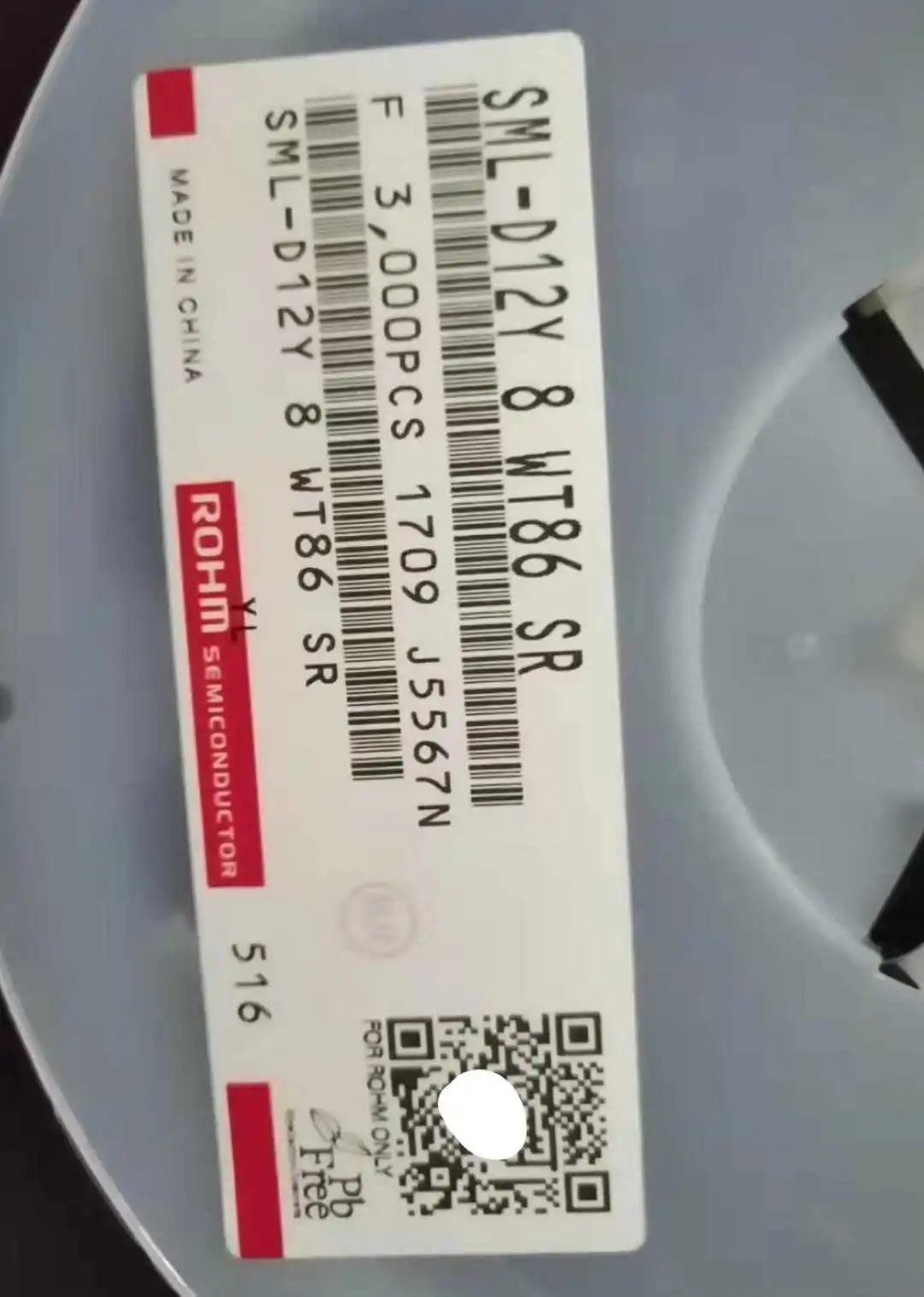 

50 шт./оригинал SML-D12Y8WT86 0603 (1608) SMD светодиодный светильник желтый свет