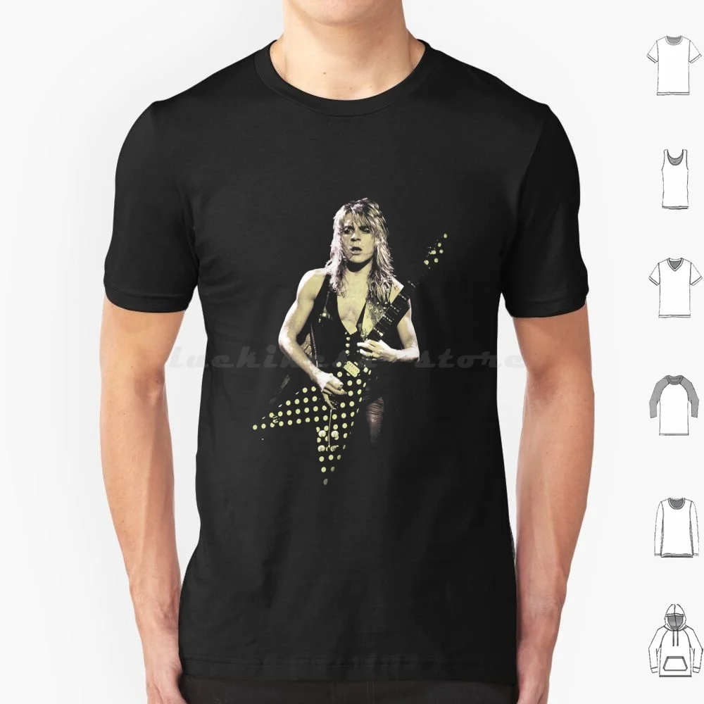 Randy Rhoads Crewneck Merch Merchadise Clothes Apparel For Black T Shirt Big Size 100% Cotton Randy Rhoads Crewneck Merchadise