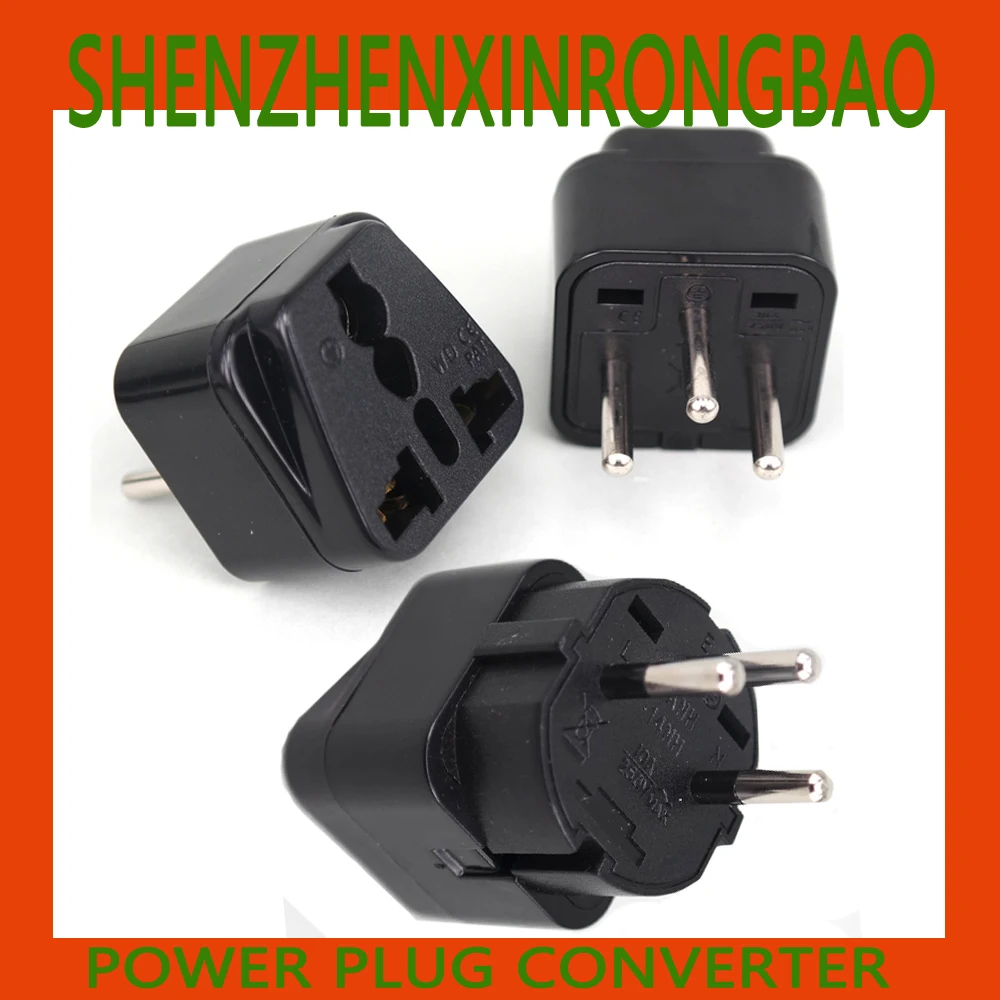 1 pcs Black copper CE Universal Socket Travel Adapter plug EU US UK German Franch Russia India to Israel Wall Charger Converter