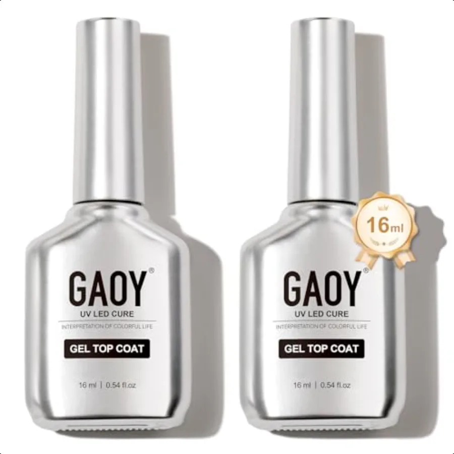 16ml Gel Top Coat Glassy Clear High Gloss Finish Gel Nail Polish