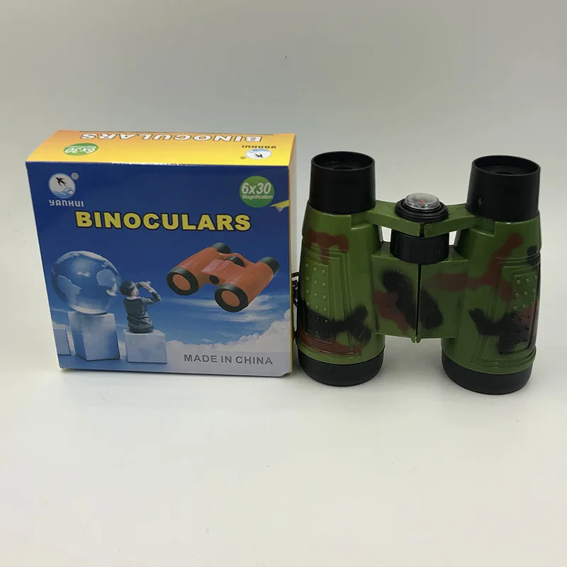 6x30 Binoculars Camouflage Ribbon Children's Toy Binocular Telescope Stall Eyepiece Simulation Outdoor Viewing